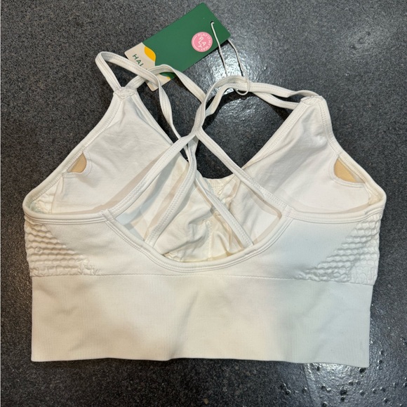 HALARA Cream Cross-Back Bralette - Picture 2 of 5